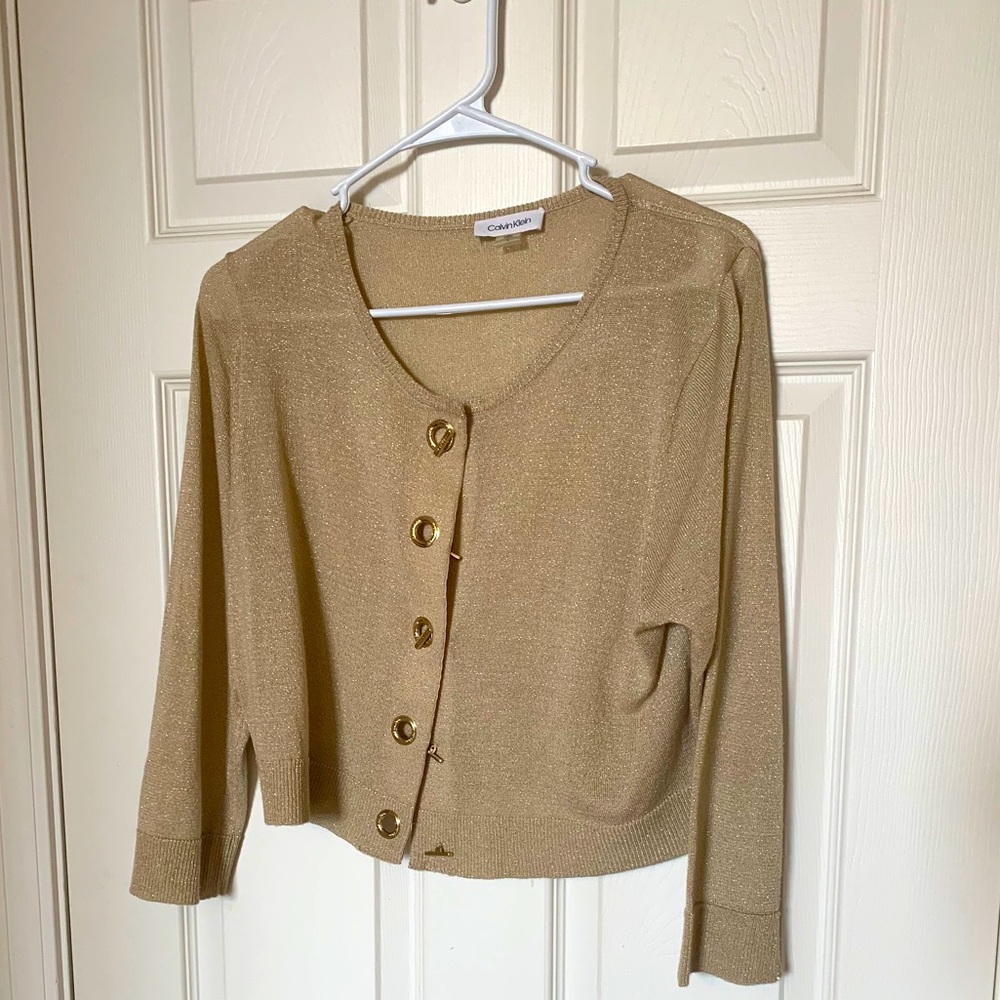 Calvin Klein Gold Shrug Size L